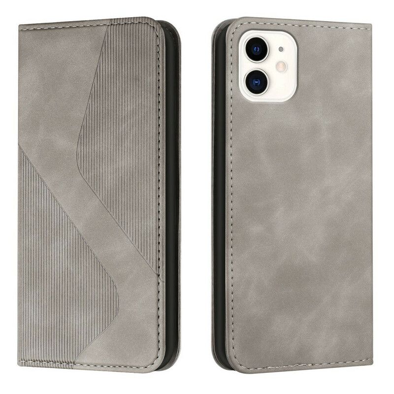 Cover iPhone 13 Flip Cover S-design Læderstil