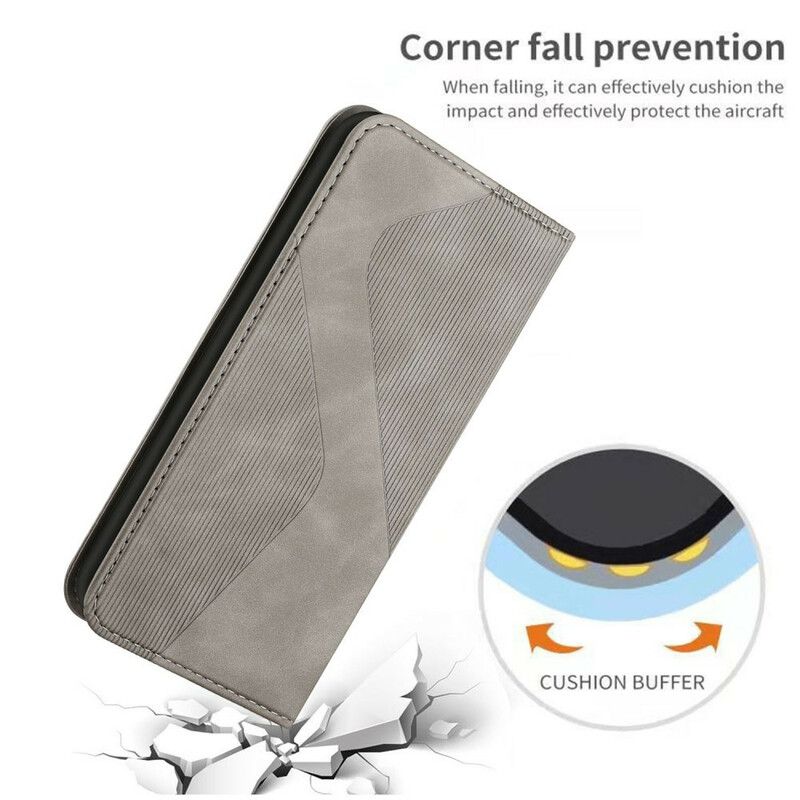Cover iPhone 13 Flip Cover S-design Læderstil