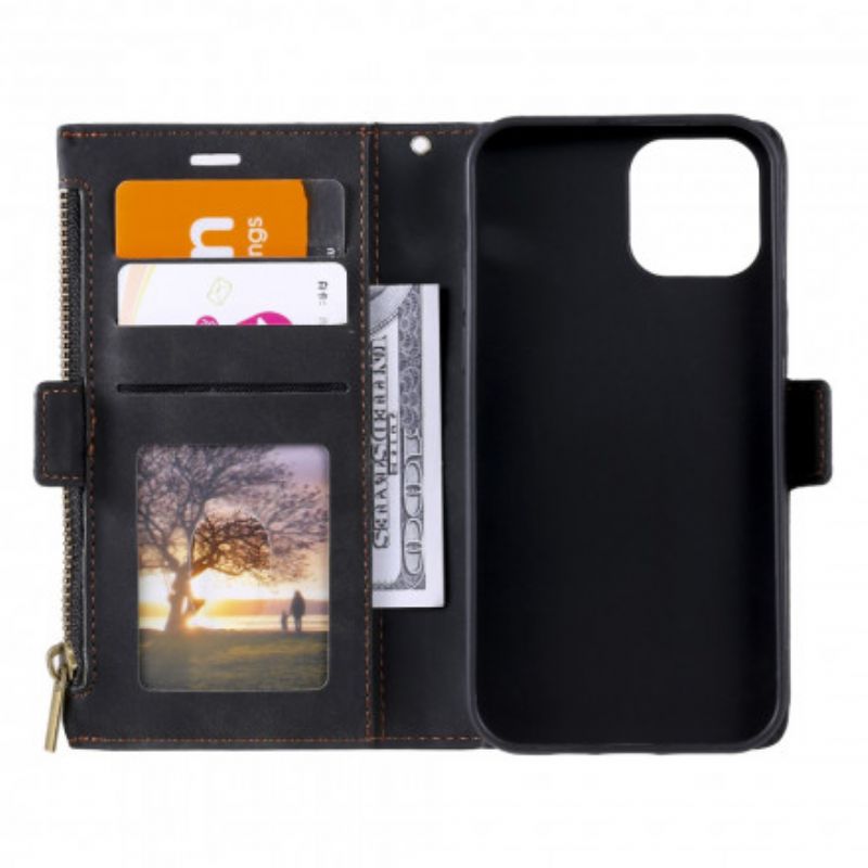 Læder Cover iPhone 13 Mønt- Og Kortholder