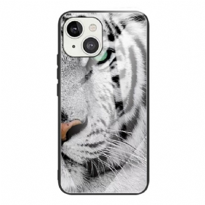 Mobilcover iPhone 13 Tiger Hærdet Glas