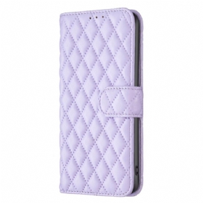 Læder Cover Oppo Reno 12f 5g Quiltet Binfen Farve