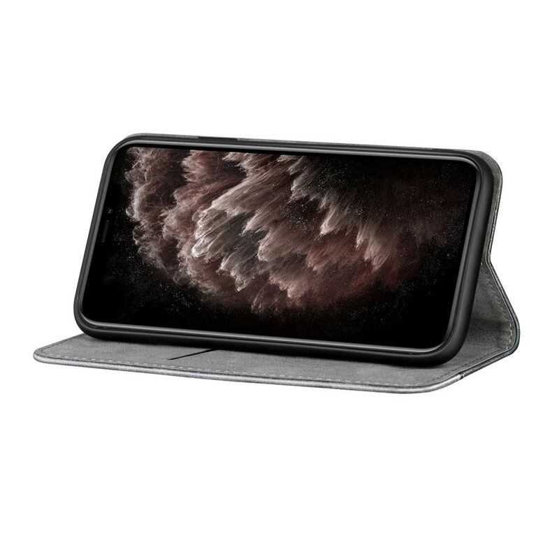 Cover iPhone 13 Pro Max Flip Cover Tofarvet Lædereffekt