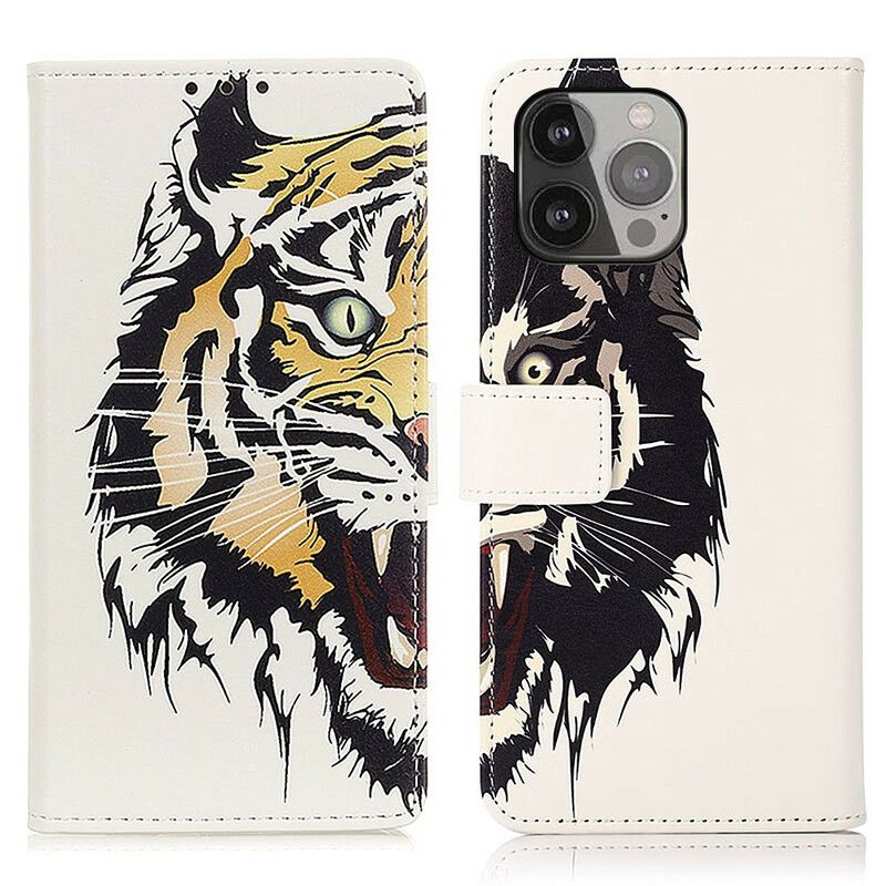 Flip Cover iPhone 13 Pro Max Hærd Tiger