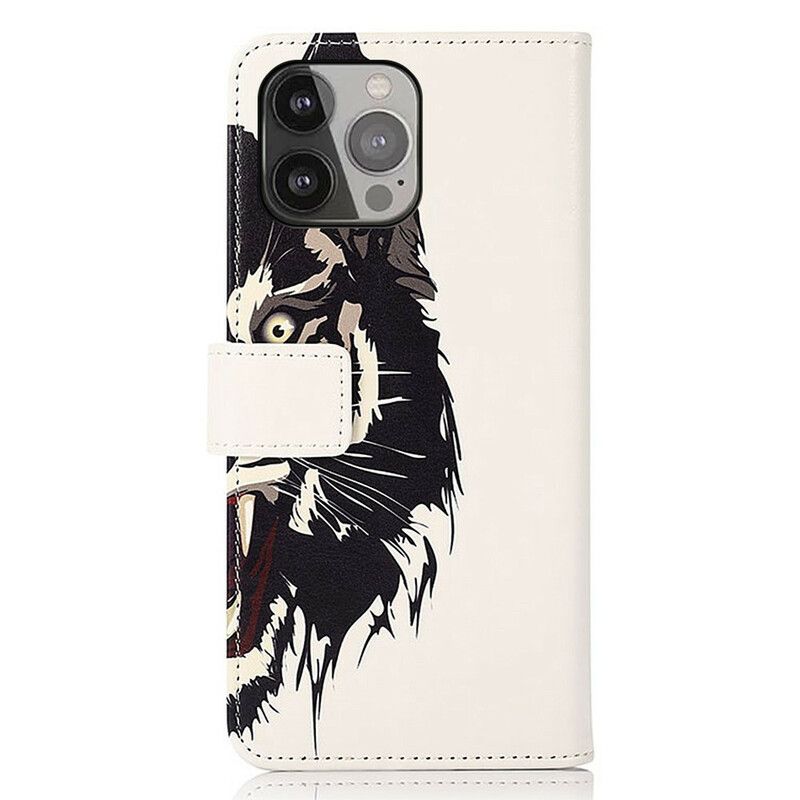 Flip Cover iPhone 13 Pro Max Hærd Tiger