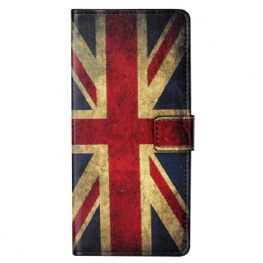 Læder Cover iPhone 13 Pro Max Englands Flag
