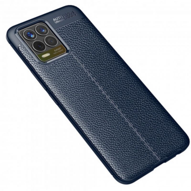 Cover Realme 8 / 8 Pro Dobbelt Linje Litchi Lædereffekt