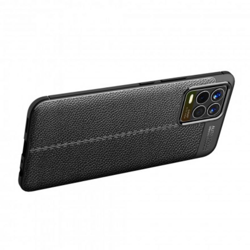Cover Realme 8 / 8 Pro Dobbelt Linje Litchi Lædereffekt