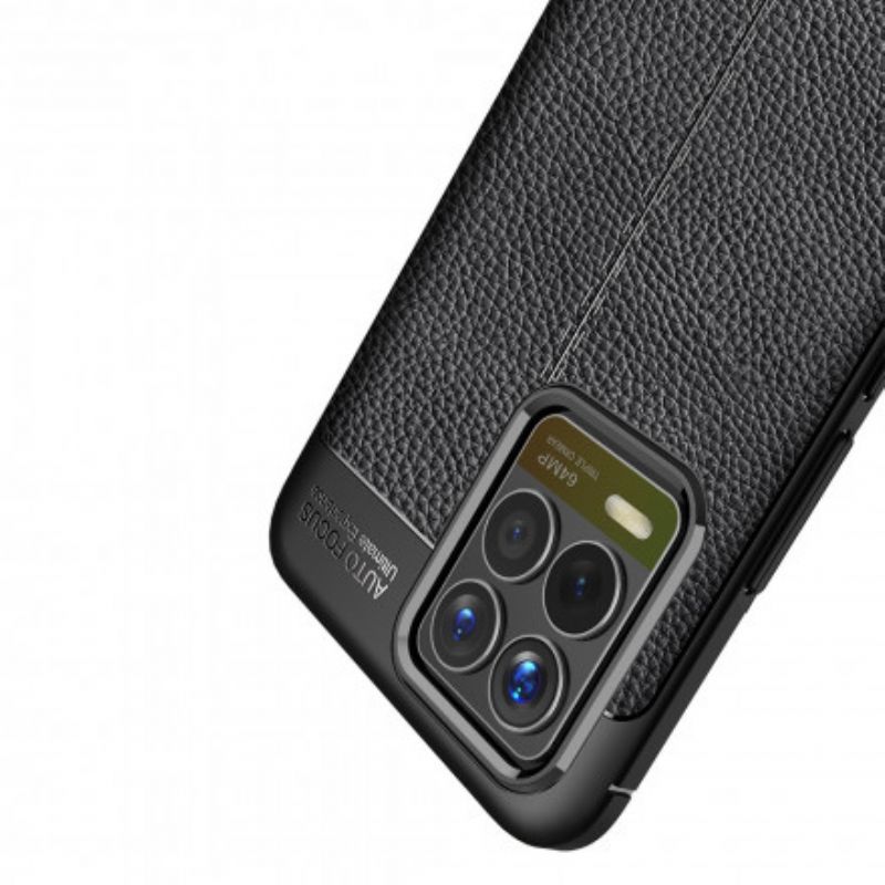 Cover Realme 8 / 8 Pro Dobbelt Linje Litchi Lædereffekt