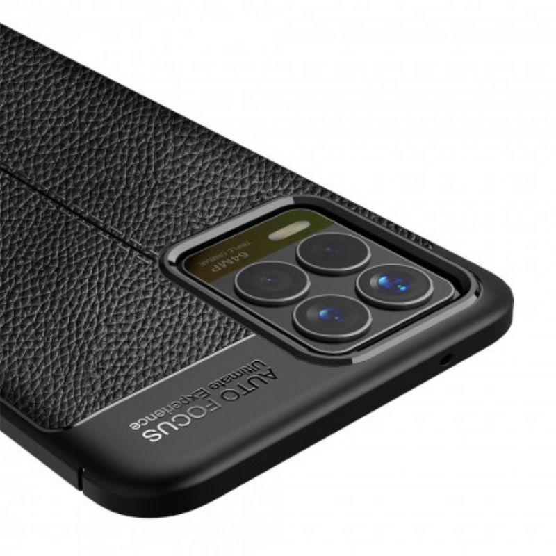 Cover Realme 8 / 8 Pro Dobbelt Linje Litchi Lædereffekt