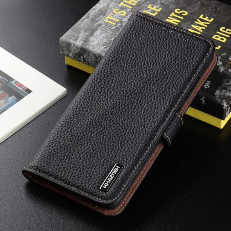 Flip Cover Realme 8 / 8 Pro Khazneh Litchi-læder