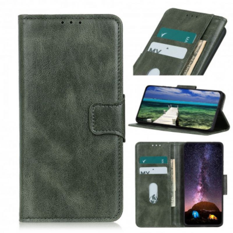 Flip Cover Realme 8 / 8 Pro Vendbar Lædereffekt Med Lås