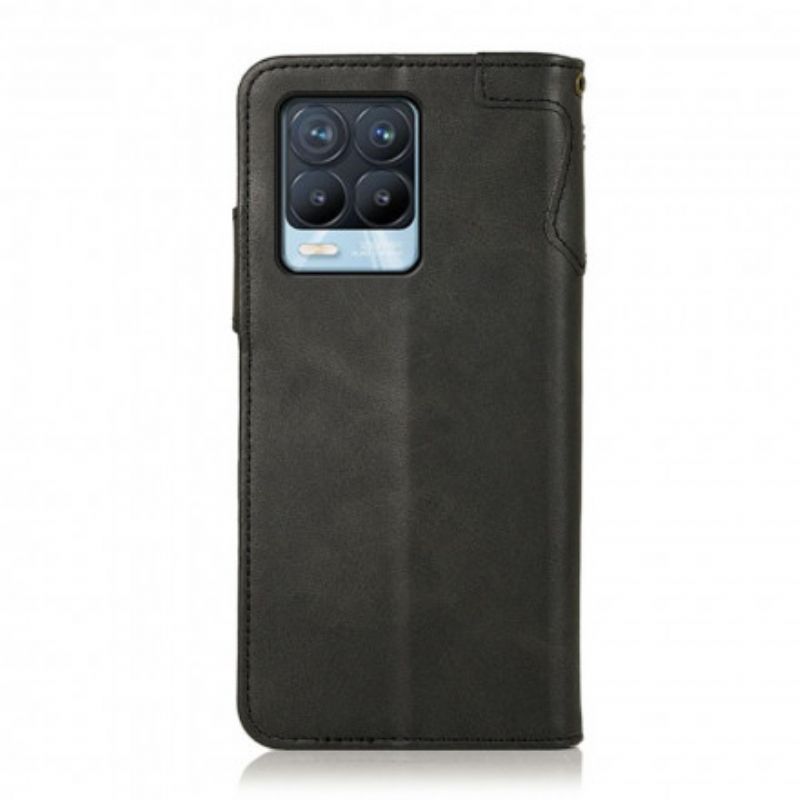 Læder Cover Realme 8 / 8 Pro Khazneh Magnetisk Knap