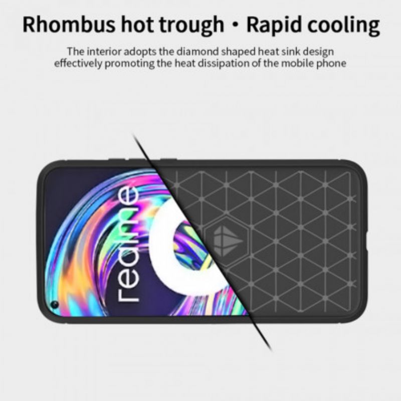 Mobilcover Realme 8 / 8 Pro Mofi Børstet Kulfiber