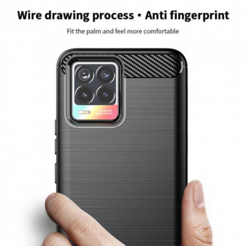 Mobilcover Realme 8 / 8 Pro Mofi Børstet Kulfiber