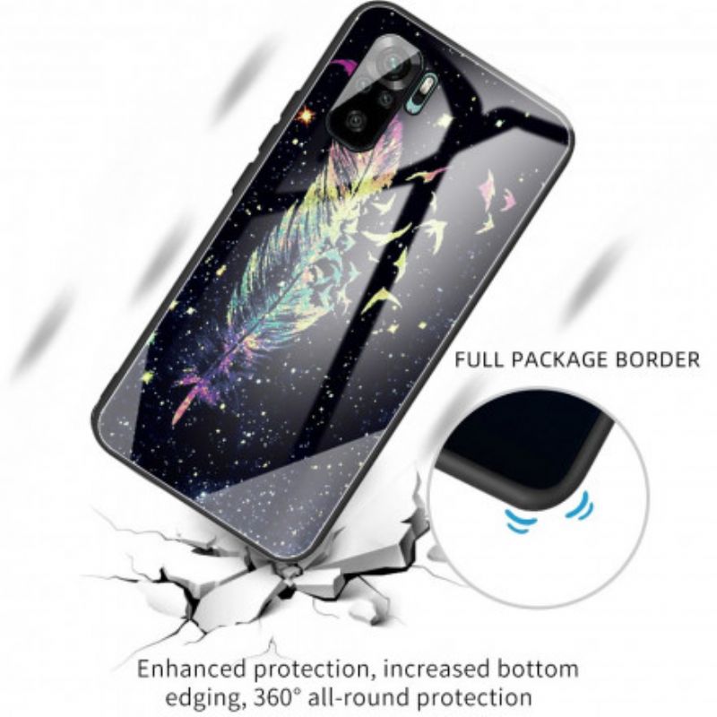 Cover Xiaomi Redmi Note 10 / 10S Hærdet Glasfjer