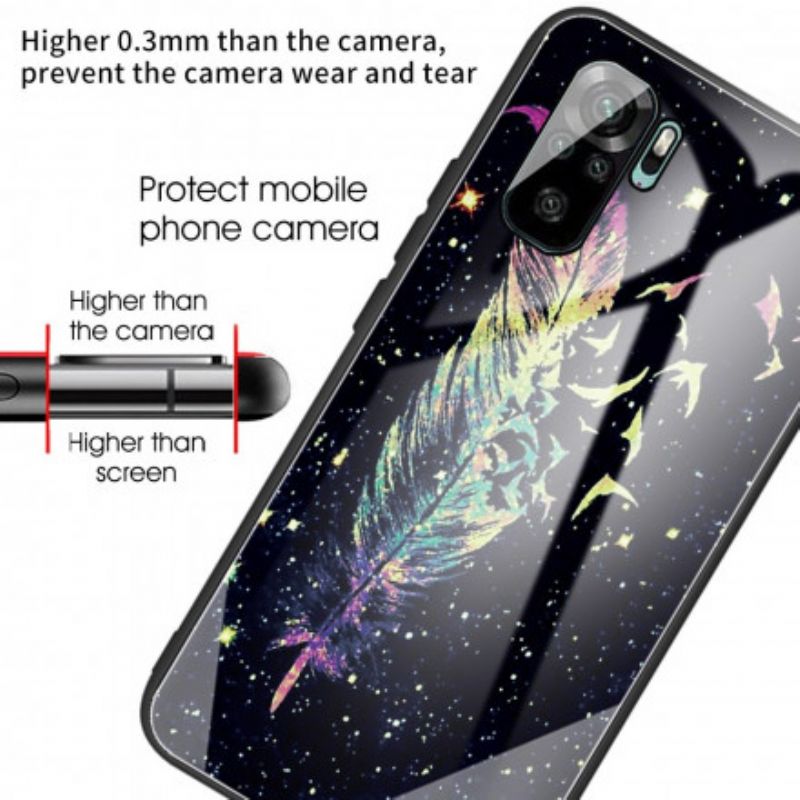Cover Xiaomi Redmi Note 10 / 10S Hærdet Glasfjer