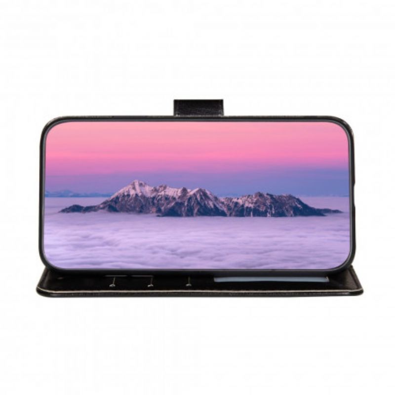 Flip Cover Xiaomi Redmi Note 10 / 10S Monokrom Læderstil