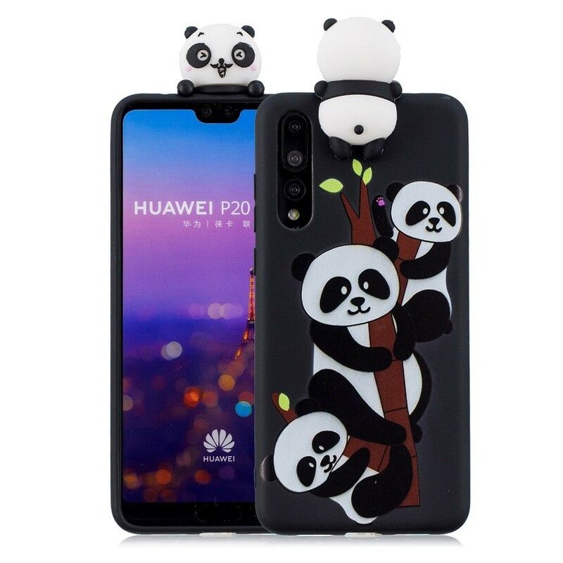 Cover Huawei P20 Pro 3d Panda Familie