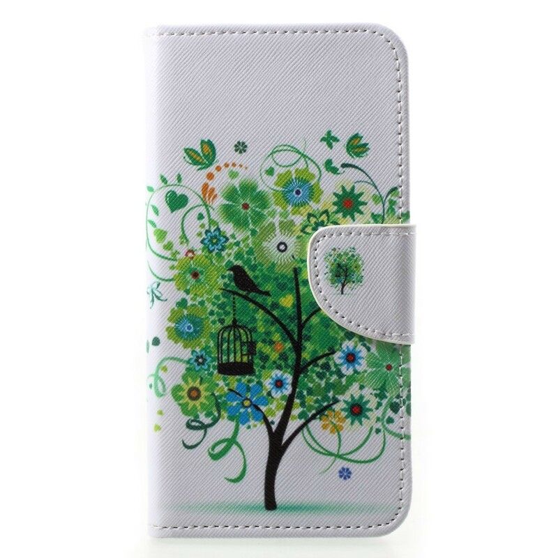 Læder Cover Huawei P20 Pro Blomstrende Træ