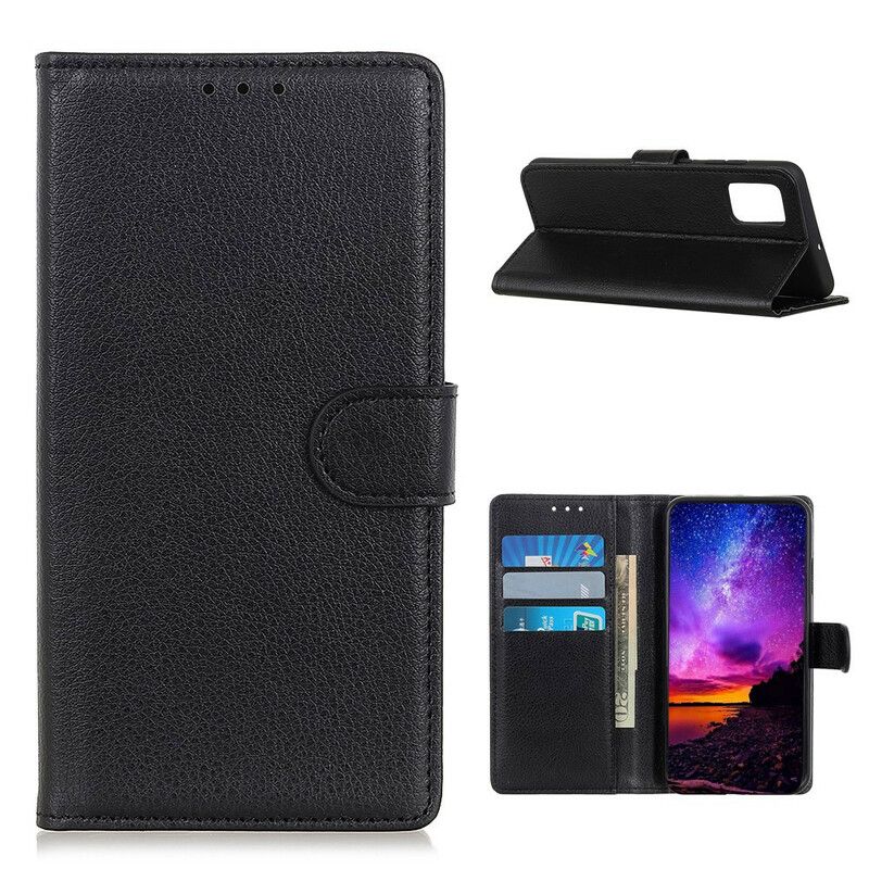 Flip Cover Realme 7 Pro Traditionelt Litchi