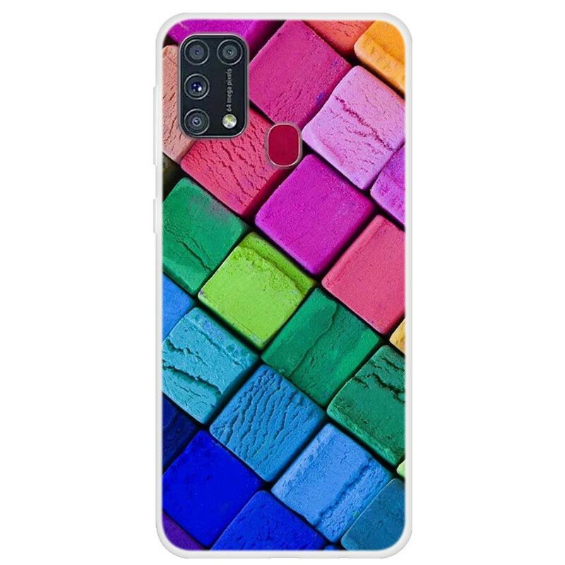 Cover Samsung Galaxy M31 Farvede Terninger