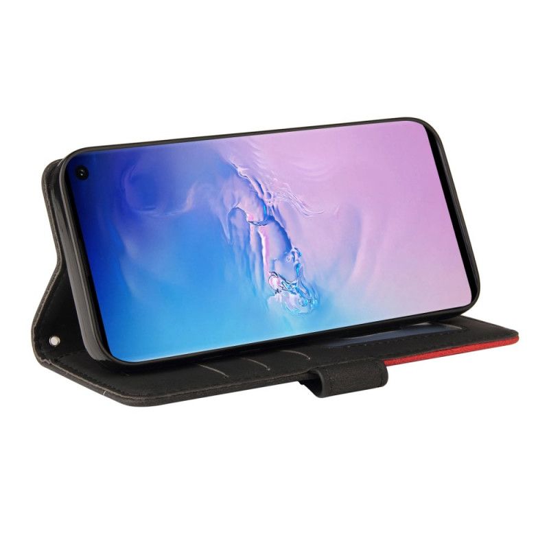 Flip Cover Samsung Galaxy S10 Signatur Tofarvet Imiteret Læder