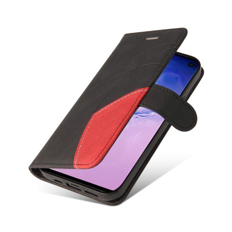 Flip Cover Samsung Galaxy S10 Signatur Tofarvet Imiteret Læder