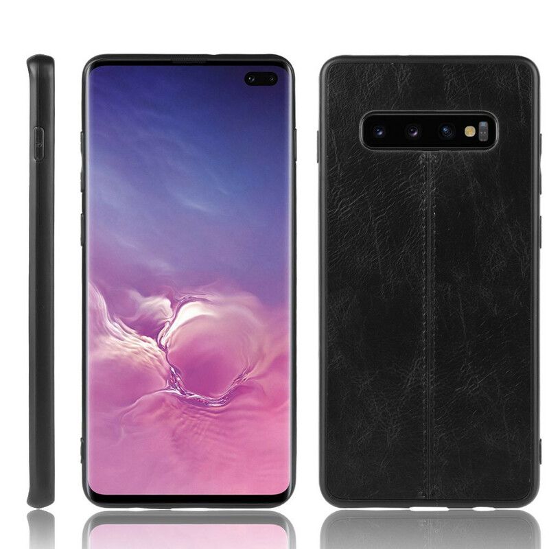 Mobilcover Samsung Galaxy S10 Søm Lædereffekt