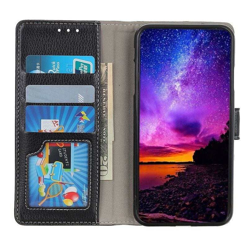 Flip Cover Honor 20 Pro Litchi-eksponerede Sømme
