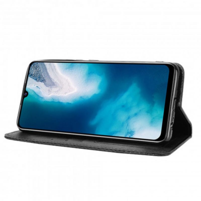 Cover Vivo Y70 Flip Cover Vintage Stiliseret Lædereffekt