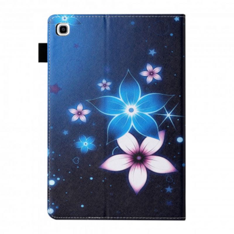 Læder Cover Samsung Galaxy Tab A7 Blomster