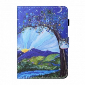 Læder Cover Samsung Galaxy Tab A7 Landskabskunst