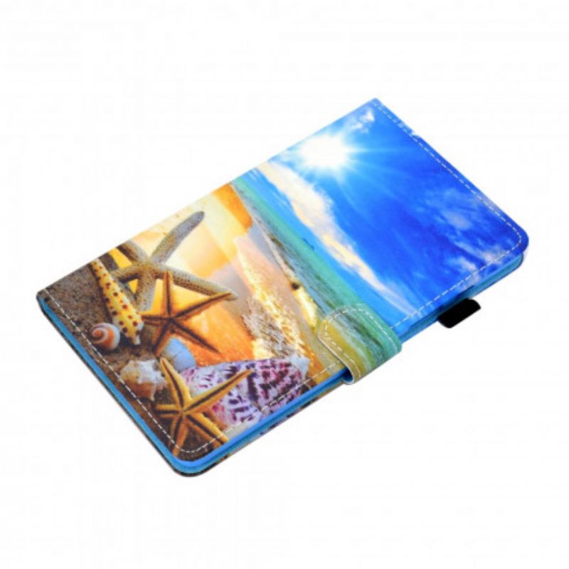 Læder Cover Samsung Galaxy Tab A7 Sjov Strand