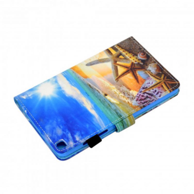 Læder Cover Samsung Galaxy Tab A7 Sjov Strand