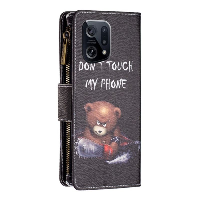 Flip Cover Oppo Find X5 Bear Lynlåslomme