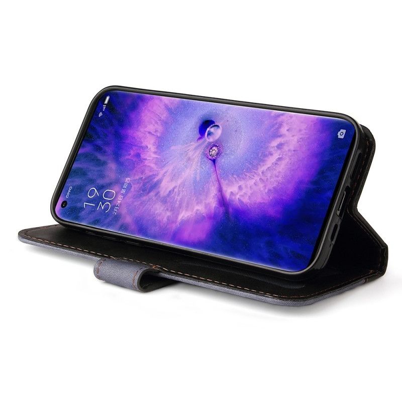 Flip Cover Oppo Find X5 Med Snor Tofarvet Premium-rem