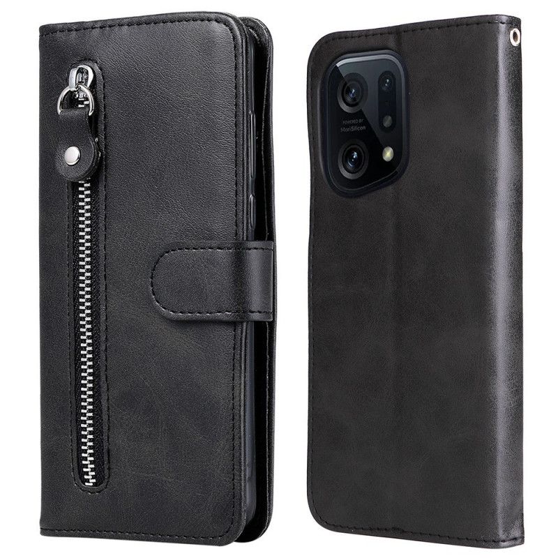 Læder Cover Oppo Find X5 Møntpung