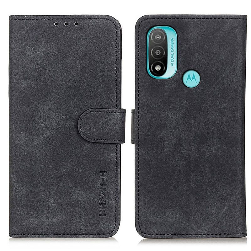Flip Cover Moto E40 / E30 / E20 Vintage Khazneh Lædereffekt