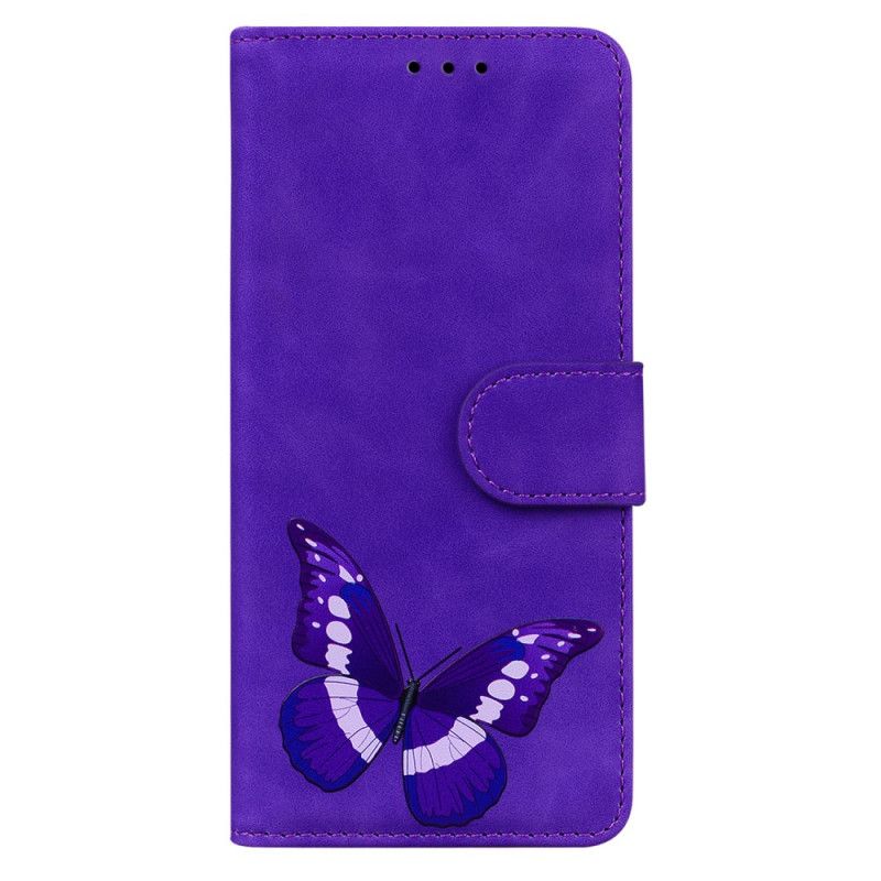 Læder Cover Moto E40 / E30 / E20 Sommerfugleskind