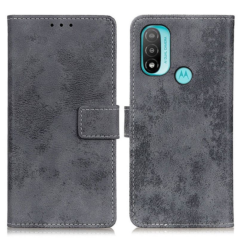 Læder Cover Moto E40 / E30 / E20 Vintage Lædereffekt