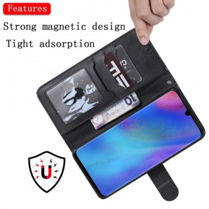 Flip Cover Huawei P30 Pro Aftagelig Retro