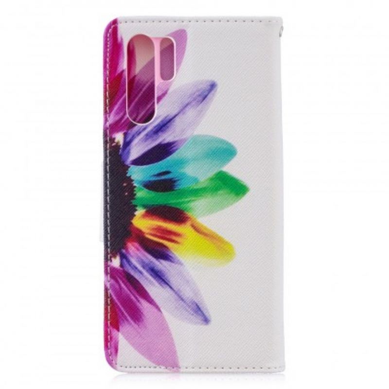 Flip Cover Huawei P30 Pro Akvarelblomst