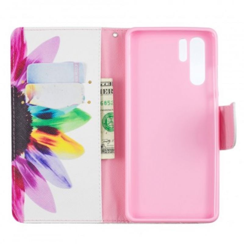 Flip Cover Huawei P30 Pro Akvarelblomst