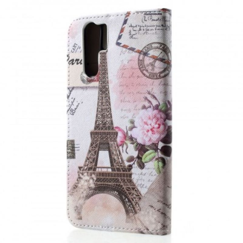 Flip Cover Huawei P30 Pro Retro Eiffeltårnet