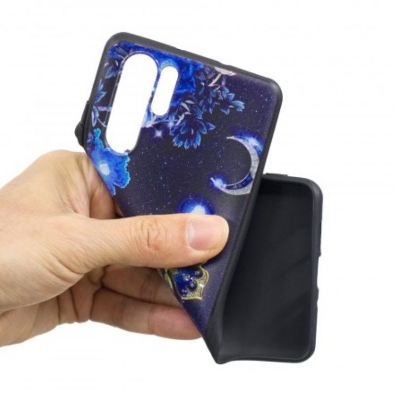 Mobilcover Huawei P30 Pro Gylden Sommerfugl