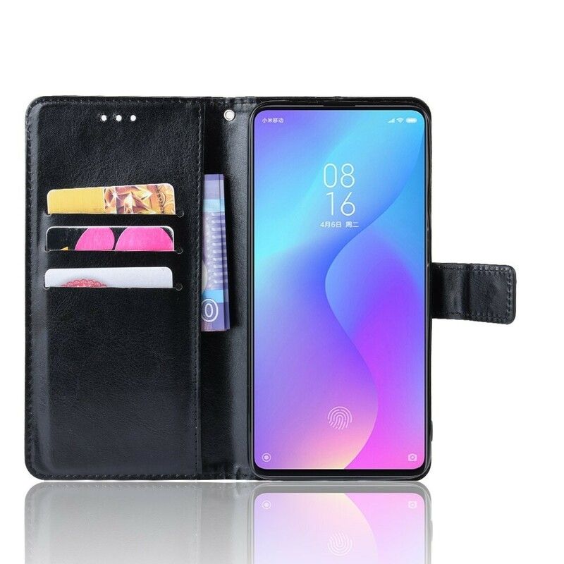 Flip Cover Xiaomi Mi 9T / Mi 9T Pro Flashy Imiteret Læder