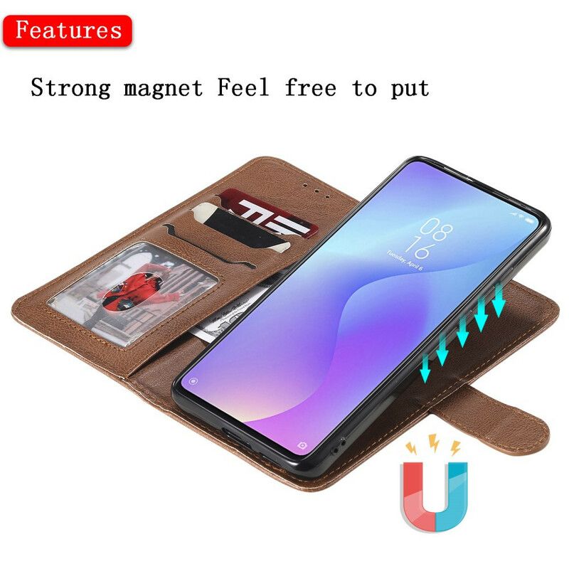 Flip Cover Xiaomi Mi 9T / Mi 9T Pro Med Snor Aftagelig Rem