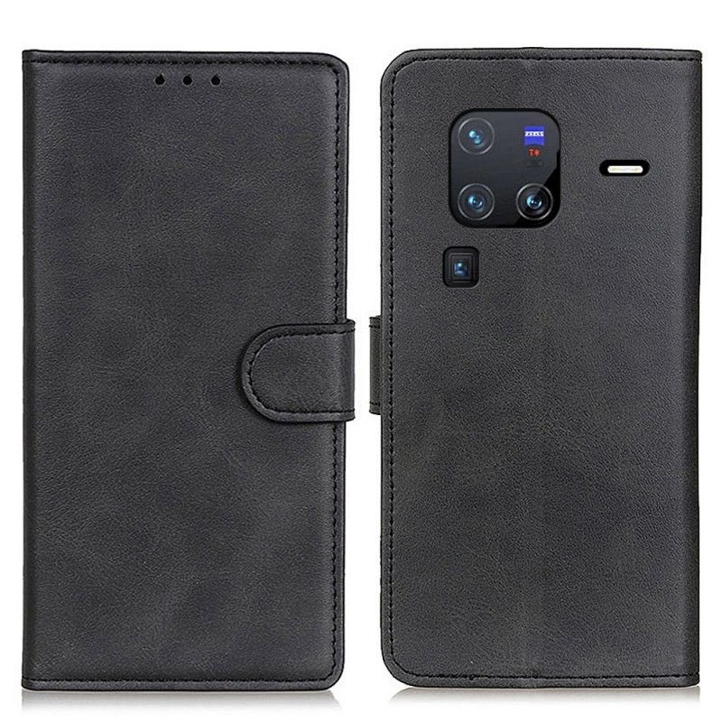 Læder Cover Vivo X80 Pro Mat Kunstlæder