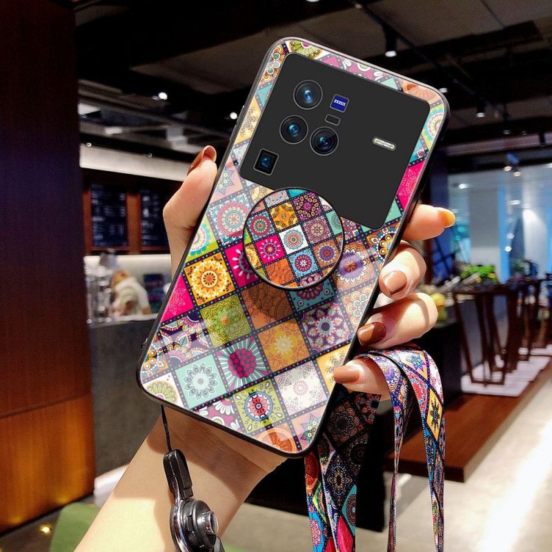 Mobilcover Vivo X80 Pro Magnetisk Patchworkholder