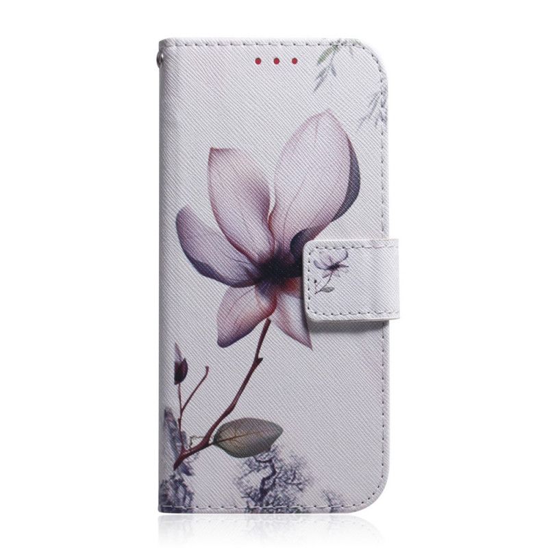 Flip Cover Samsung Galaxy A03s Gammel Rosenblomst